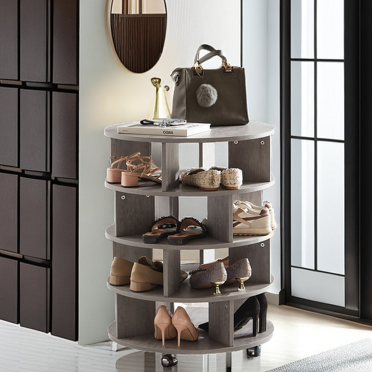 Rotating shoe store organizer